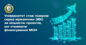 Університет став лідером серед юридичних ЗВО за кількістю проєктів, що отримали фінансування МОН